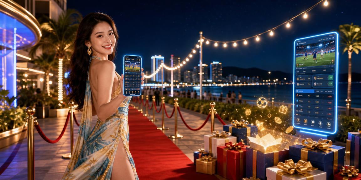 Người dùng xem kết quả cá cược và giải thưởng trên điện thoại tại bãi biển Nha Trang